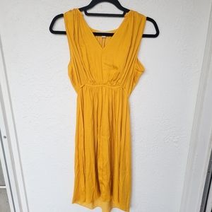 LOFT Yellow Midi Dress